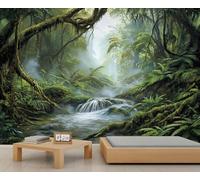 Papier peint forêt - Papier peint mural - Papier peint forêt tropicale pour salon, chambre à coucher, arrière-plan TV, hôtel, bar - 366 x 254 cm