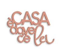 Papier Peint Fresque Maison en Bois est Où elle est écrite en Bois avec Phrase - Écrit mural Fête des Mères fait à la main - Décoration pour la maison Idée cadeau