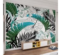 Papier Peint Fresque Plante Tropicale Rainforest Green Palm Leaves Jungle Plants Botanique Papier Peint Impression Hd pour Chambre Salle à Coucher Salle à Manger Salle à Manger 250 x 175 cm