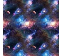 Papier peint galaxie - 44 x 500 cm - À décoller et à coller - Bleu ciel étoilé - Papier peint autocollant pour meubles - Pour salon, salle de bain, armoires, chambre d'enfant