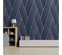 Papier peint géométrique Bleu d'Or HXA DECO
