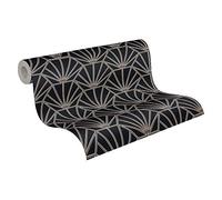 Papier Peint Géométrique Daniel Hechter 6 A.S. Création Papier peint intissé 10.05 m x 0.53 m Noir Bronze Blanc Fabriqué en Allemagne 375281 37528-1