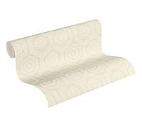 Papier Peint Géométrique Ethnic Origin Papier peint intissé 10.05 m x 0.53 m Crème Gris Beige Fabriqué en Allemagne par A.S. Création 371772 37177-2