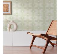Papier Peint Géométrique Vert Diamant Rétro 39533-1 AS Creation Décor De Chambre