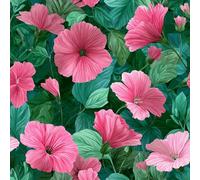 Papier peint Gloire Du Matin Rose épais mat 44x1000 cm à décoller et à coller Peinture Plantes papier de contact autocollant en plastique avec dos adhésif couverture de plan de travail table