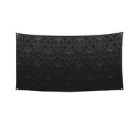 Papier peint gothique avec impression tête de mort, bannière de fête, décoration extérieure, décoration extérieure, panneau durable à suspendre pour fêtes et rassemblements