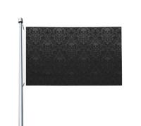 Papier peint gothique motif tête de mort - Drapeau quatre saisons - Drapeau de vacances double face avec boutonnière - Fond décoratif - Fournitures de fête
