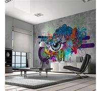 Papier peint Graffiti eye-Taille L 150 x H 105 cm Imprimé