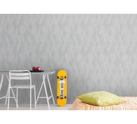 Papier Peint Graphique Avec Un Motif De Losanges Discret - Gris, Blanc