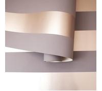 Papier peint - Holden - Dillan Gris - Rayures métalliques - Facile à appliquer