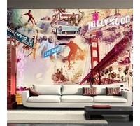 Papier peint Hollywood, Miami, Los Angeles...-Taille L 300 x H 210 cm Imprimé