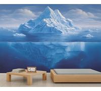 Papier peint Iceberg aux profondeurs cachées de la région polaire pour chambre à coucher, pôle Nord, étagère de glace, montagne enneigée, peintures murales pour salon, décoration murale 100 x 70 cm