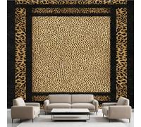 Papier Peint Imprimé Léopard Afrique, Safari Animal Fourrure Decoration Stickers Muraux, Texture Abstraite Vinyle Murale Poster pour Chambre Salon Cuisine Adhesif Meuble 200 x 140 cm