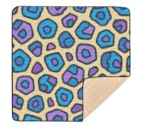 Papier peint imprimé léopard pour enfants, 6 grands tapis de jeu antidérapants pour le sol, 1 pièce pour le ventre et tapis à ramper pour bébés, nourrissons et tout-petits, 127 x 127 cm