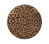 Papier peint imprimé léopard rond de 6 cm, badge en fer blanc imprimé sur un seul côté, parfait pour décoration personnelle et cadeau, taille unique, Métal