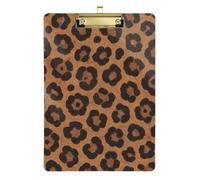 Papier Peint Imprimé Léopard Style Rétro 2 Pcs Porte Papier Peint Architecte Transparent pour Police Bureau Infirmière Entraîneurs de Football Taille 9x12