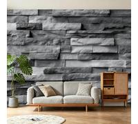 Papier Peint Industriel Rustique Moderne Panoramique Mur de Pierre Briques Papier Peint Intissé Murale Salon Chambre à Coucher Maison Décoration Intérieure, 200 x 140 cm