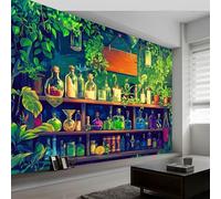 Papier peint intissé 200 x 140 cm Fantastique Potions Alchimie Poster Tableaux Muraux Tapisserie Photo, Toison Décoration Murale Salon Chambre á Coucherr, Vert