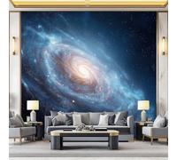 Papier peint intissé 300 x 210 cm Poster Tableaux Univers de la galaxie fantastique Panoramique Photo Trompe l'oeil Tableaux MurauxTapisserie Photo Décoration Murale Bleu
