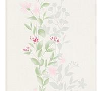 Papier peint intissé 372661 37266-1 A.S. Création Blooming | Vert/Rose/Blanc | Rouleau (10,05 x 0,53 m) = 5,33 m²