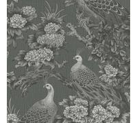 Livingwalls MICHALSKY Papier peint intissé Motif floral de qualité supérieure avec animaux 399821 Gris et noir