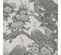 Livingwalls MICHALSKY Papier peint intissé Motif floral de qualité supérieure avec animaux Gris beige 399823