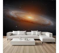 Papier Peint Intissé 3D Galaxie Système Solaire Univers Tapisserie Murale Papier Peint Space Mystique Corps Céleste Wallpaper Panoramique Décoration Murale pour Meuble Salon Chambre 200x150cm