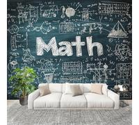 Papier Peint Intissé 3D Panoramique 400x280 cm CréAtivité Sur Le ThèMe MathéMatique Papier Peint Photo Fresque Murale Décoration Murale Personnalisée, Noir Résistant à la Poussière, Poster Mural