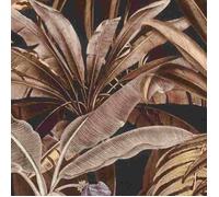 Rasch Symphony 689518 Papier peint intissé avec feuilles exotiques marron et gris 10,05 x 0,53 m (L x l)