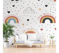 Papier Peint Intissé Amour en Arche Géométrique 150x105cm(L x H) Papier Peint Panoramique Tableaux Muraux Tapisserie Photo Décoration Murale Salon Chambre - Soleil D'Amour Peint