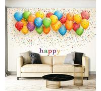 Papier peint intissé Ballons et confettis amusants comme à l'enfance Décoration Murale 300 x 210 cm Poster Tableaux Muraux Tapisserie Panoramique Photo Trompe l'oeil Murale Salon Chambre