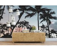 Papier Peint Intissé Beach Coconut Grove Poster Geant Mural Pour Salon Chambre Chambre Restaurant Décoration Murale 250Cm(W)*175Cm(H)