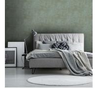 Papier peint intissé Béton ciré 1005 x 52cm Bleu-vert, or