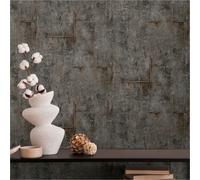 Papier peint intissé Béton noir 790855 Industrial CosmoLiving by Cosmopolitan