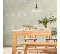 Papier peint intissé Blackthorn vert L.1000 x l.52cm William Morris