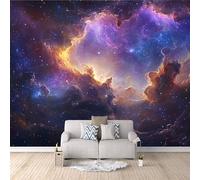 Papier Peint Intissé Ciel étoilé 100 × 70 cm - Papier Peint Revêtement Mural pour Chambre Salon - Design Unique Moderne Décoration Murale - Nébuleuse Du Rêve Violet -a-a-13020-c-a