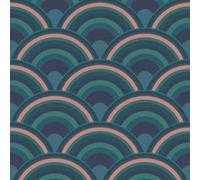Papier peint intissé Curve surf imprimé géométrique bleu L.1000 x l.52cm Envy
