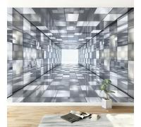 Papier peint intissé effet 3d 300L x 210H cm, Papier peint panoramique 3d géométrique tunnel - grandes poster mural photo pour salon chambre restaurant décor fond TV
