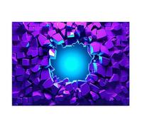 Feeby Papier Peint Intissé Néon Gamer Gaming 350x245 cm violet XXL Moderne Décoration Murale Tableaux Muraux Tapisserie Salon Chambre à coucher Adolescent Effet 3D