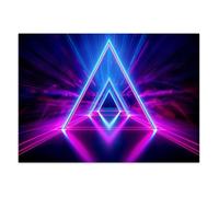 Feeby Papier Peint Intissé Effet 3D Enfants Garçon 350x245 cm violet XXL Moderne Décoration Murale Tableaux Muraux Tapisserie Salon Chambre à coucher Néon Jeux