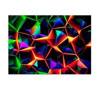 Papier peint Intissé - Effet Néon pour Gaming Room 400x280 cm - Moderne Décoration Murale - Effet 3D - Multicolore motif 2- Feeby