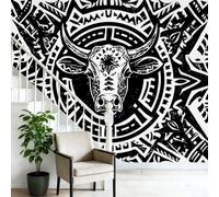 Papier Peint Intissé Enfant 300 x 210 cm, Papier Mural Panoramique Rune Du Minotaure, Style Minimaliste Poster Géant Décoration Murale Idéal pour Chambre d’Enfant, Chambre Bébé