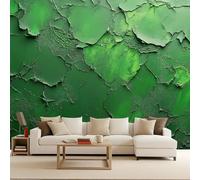 Papier Peint Intissé Fissures Des Terres Arides, 3D Panoramique Murale Terre Aride Verte 300X210Cm Décoration Murale Rapide Diy Fresque Murale Créative Tête De Lit Chambre Salon Facile À Appliquer