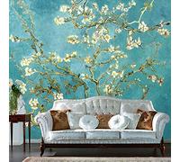 Papier peint intissé Fleur d'amandier Van Gogh 350x256 cm -7 pièces 3D Murale Poster Tableaux XXL Photo Muraux pour Chambre art mural Salon Tableaux Tapisserie Muraux Décoration Murale