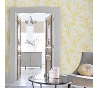 Papier peint intissé Forsythia imprimé fleurs jaune L.1000 x l.52cm Laura Ashley