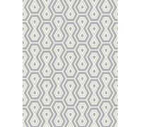 Papier Peint Intissé Gris Or Motif Géométrique Style Rétro
