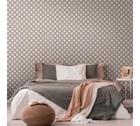 Papier peint intissé Heritage fleurs vintage gris bleuté, taupe l.1005 x l.53cm Lutèce