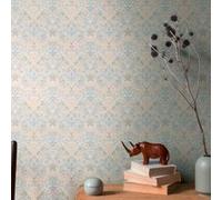 Papier peint intissé Heritage imprimé oiseaux, feuilles beige, gris l.1005 x l.53cm Lutèce