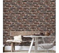 Superfresco Easy Papier peint Intissé Industriel Briques Loft 1005 x 52cm Rouge | Revêtement Mural, Tapisserie | Ambiance Facile à poser et à enlever