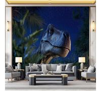 Papier Peint intissé Jungle de dinosaures fantastiques Tapisserie Mural Moderne 350 x 256 cm Papier Peint Photo Panoramique, pour Salon Cuisines Chambre Adulte EnfantVert